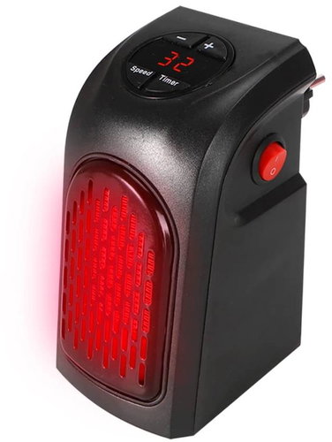 HurtDex Mini electronic radiator for socket 400 W, black - Air Heater - Main image