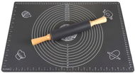 Pastry Board Ruhhy 22816 Silikonový vál 60 × 40 cm + váleček na těsto, šedá - Kuchyňský vál