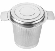 APT Stainless steel strainer with handles for loose tea - 6,5 × 10 cm - Tea Strainer