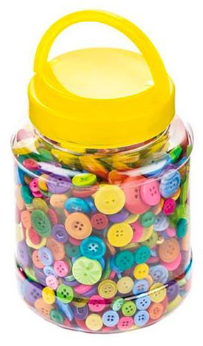 Baker Ross Buttons in a Tube Value for money AV639 - Button - Main image