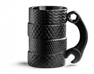 Alaun-Keramik-Becher Tyres schwarz - Tasse