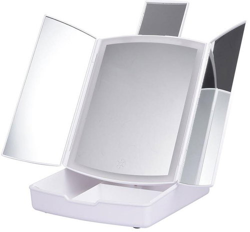 Verk 24230 LED cosmetic mirror, 5 x magnification, white - Makeup Mirror - Main image