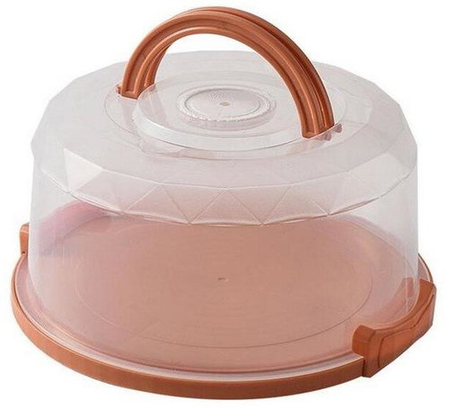 PRONETT XJ5130 Transport box for dessert 25 cm pink - Storage Jar - Main image