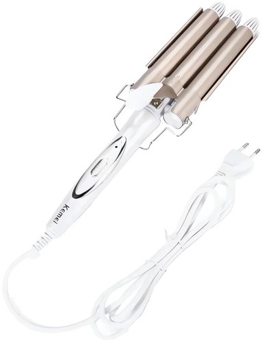 Gordon G498 KEMEI ceramic triple bulb with ioniser, 45 W, white-beige - Hair Curler - Main image