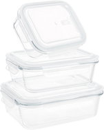 Vergionic 7912 Sada skleněných dóz s víčkem 3 ks - Food Container Set