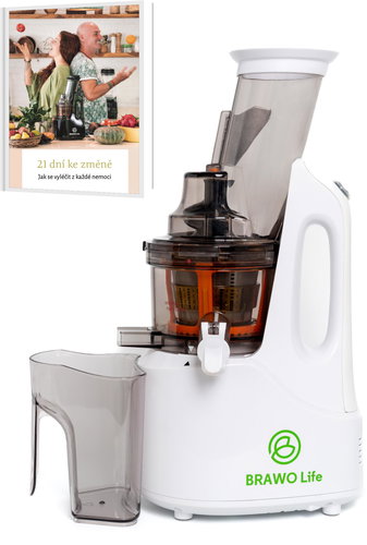 BRAWIUM Life B-365 white screw juicer + free book Main image BRAWIUM Life B-365 white screw juicer + free book - Juicer - Main image