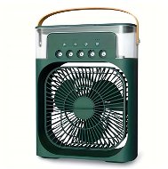 Verk 27034 Stolní mini ventilátor se zvlhčovačem vzduchu, RGB zelený - USB Fan