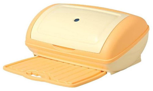 Bama Breadboard with cutting board, brown - Breadbox - Main image