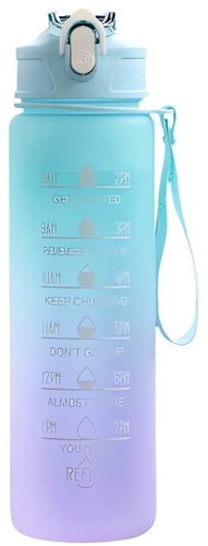 Foxter 2573 Water bottle with daily drinking regime 1000 ml blue-violet - Drinking Bottle - Main image