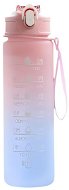 Foxter 2573 Láhev na vodu s denním pitným režimem 1000 ml růžovomodrá - Drinking Bottle