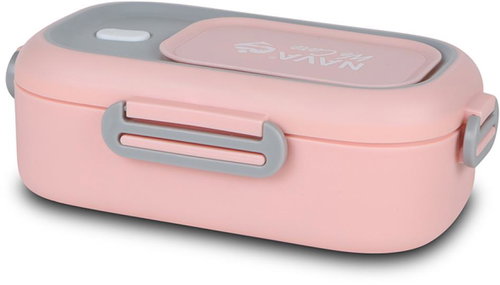 NAVA Greece Stainless steel lunch box "We Care" pink 800 ml - Lunch Box - Main image