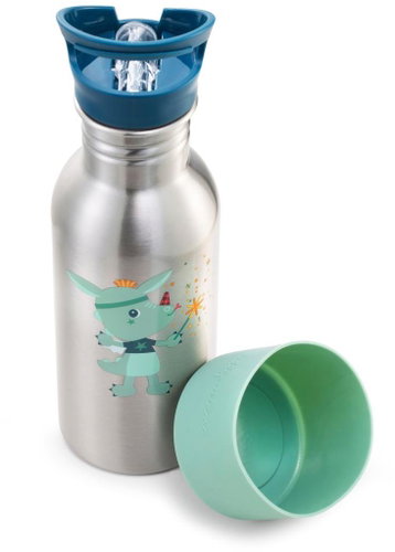 Lilliputiens stainless steel drinking bottle - Joe the dragon - Children's Water Bottle - Main image
