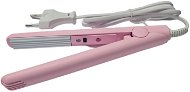 Leventi Mini přenosná žehlička na vlasy krepovací, růžová - Flat Iron