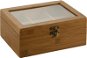 KESPER Box na čaj s vekom tmavý bambus 22 × 16 × 9 cm - Krabička na čaj