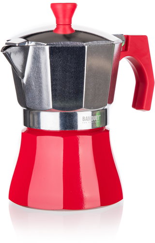 BANQUET Campi Red, 3 cups - Moka Pot - Main image