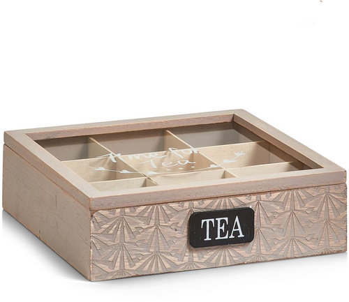 Zeller Fa teafilter tartó doboz, 24 × 24 × 8 cm - Teásdoboz - Fő fotó