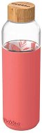Quokka Flow skleněná láhev 660 ml, pink botanical - Drinking Bottle