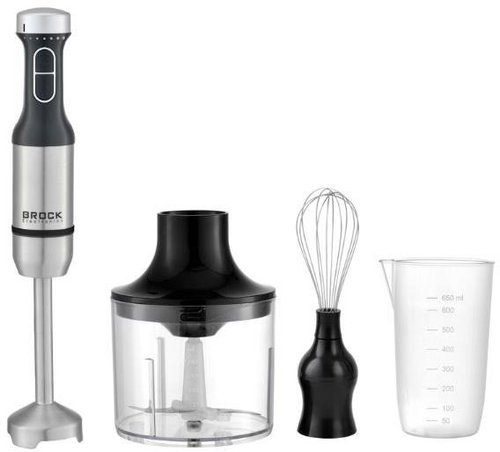 Brock Stick blender, whisk and chopper, stainless steel, 7 speeds + turbo, 700 W - Hand Blender - Main image