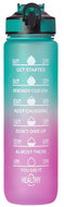 Foxter 2573 Water bottle with daily drinking regime 1000 ml green-pink - Drinking Bottle