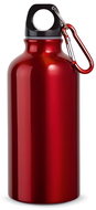 Foxter 0995 Sports water bottle with carabiner Al, 500 ml, red - Drinking Bottle