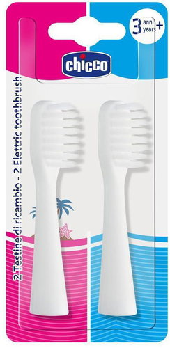 CHICCO Replacement head for electric toothbrush 2 pcs - Toothbrush Replacement Head - Main image