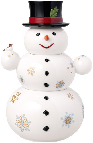 Villeroy & Boch Christmas decorative box for sweets Christmas Toys Memoryy Snowman 3 pcs - Food Container Set - Main image