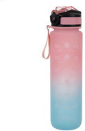 Trizand 24497 Motivational bottle 1000 ml, blue and pink - Drinking Bottle