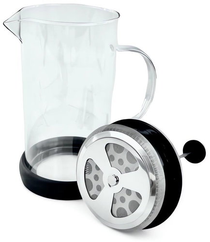 GGV Coffee and tea pot, French press, 800 ml glass and stainless steel Main image GGV Coffee and tea pot, French press, 800 ml glass and stainless steel - French Press - Main image