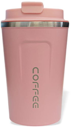 Ecocoffee coffee thermo mug, pink, 380 ml - Thermal Mug - Main image