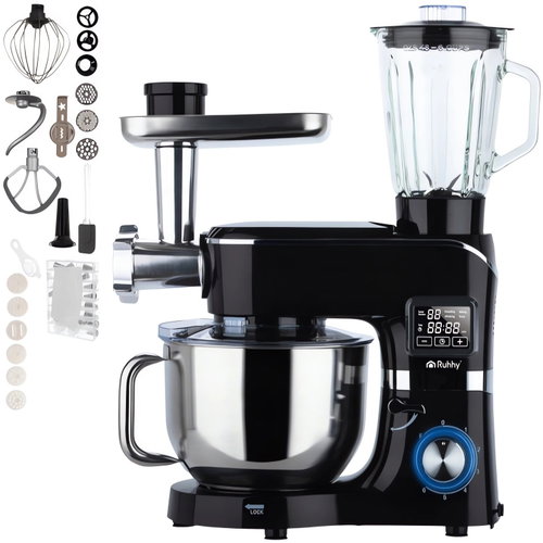 Ruhhy 25728 Food processor 6,2 L, 2000 W, with warming function and meat grinder, black - Food Mixer - Main image