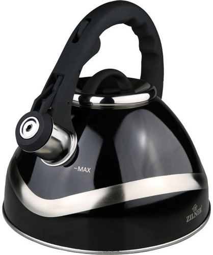 Zilner Steel kettle with silicone handle 3 l, black - Hot Water Kettle - Main image