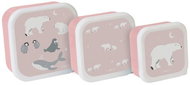 Saro Baby Snack bowl set 3 pcs, Polaris Pink - Food Container Set