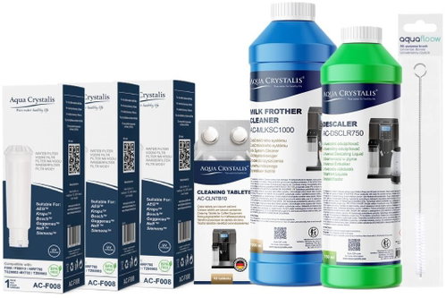 Aqua Crystalis Maintenance and cleaning kit for Siemens, AEG, Bosch, Krups, Nivona coffee machines - Coffee Machine Accessory - Main image