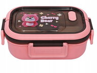 Verk 07333 Snack box with compartments and cutlery, pink - Lunch Box