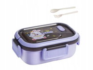 Verk 07333 Snack box with compartments and cutlery, purple - Lunch Box