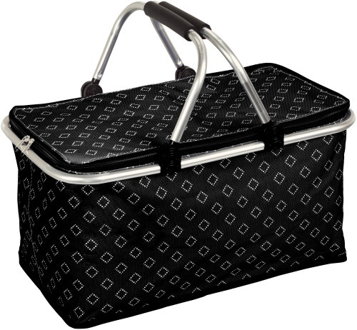 KESPER Foldable shopping basket, picnic black 48 × 28 × 25 cm - Picnic Basket - Main image