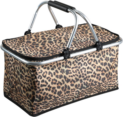 KESPER Foldable shopping basket, picnic leopard 50 × 29 × 25 cm - Picnic Basket - Main image