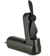 KIK KX3075 Ventilátor skládací, USB, 1200 mAh, USB-C, černý - Fan