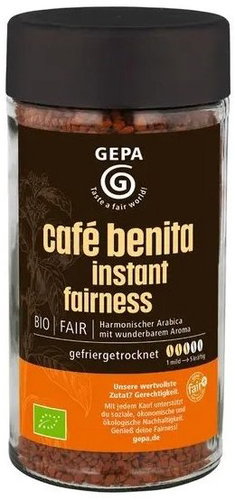 Gepa BIO instant coffee Café Benita 100 g - Coffee - Main image