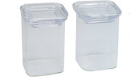 Pebbly PKV-074 Set of 2 glass jars, square - Food Container Set