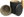 All-In-One ceramic tea cup with filter - 3-piece set, 230 ml, black