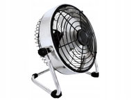 Verk 16042 Stolní ventilátor 22 cm, USB-C, 2 režimy, kovový, stříbrný - Fan