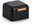 Black metal bread bin 20 × 20 × 13,5 cm