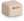 Beige metal bread bin 20 × 20 × 13,5 cm