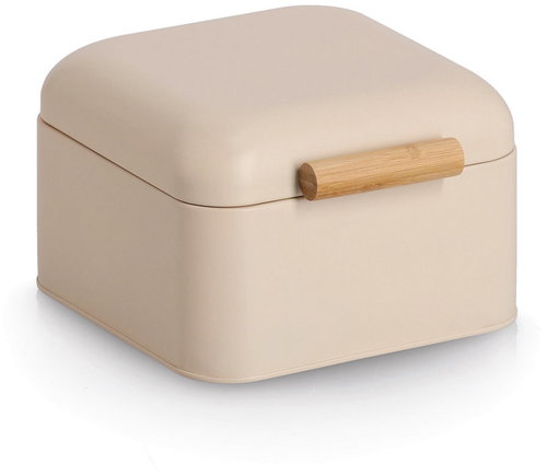 ZELLER Beige metal bread bin 20 × 20 × 13,5 cm - Breadbox - Main image