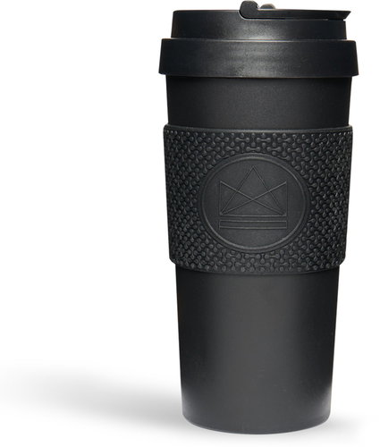 Neon Kactus Eco-Friendly Thermal Mug, 450ml, Black - Thermal Mug - Main image