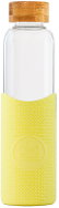 Neon Kactus Skleněná láhev s rukávem, 550 ml, žlutá - Drinking Bottle