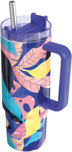 Quokka Vibe Thermal Mug with Straw, 880ml, midnight forest - Thermal Mug - Main image