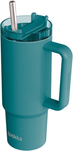 Quokka Stream with Straw 950ml, Midnight green - Thermal Mug - Main image