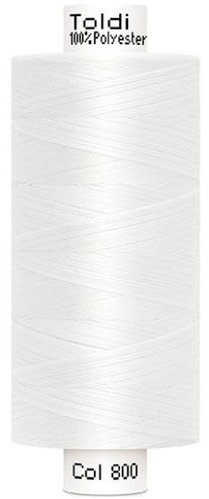 Gütermann Šicí nit Toldi 100 % PES 1000 m, bílá - Sewing Thread - Main image